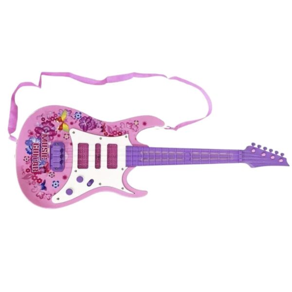 Guitarra Rosa con Luces y Sonido: ¡El Ritmo de Tu Corazón! 💖✨ - Image 2