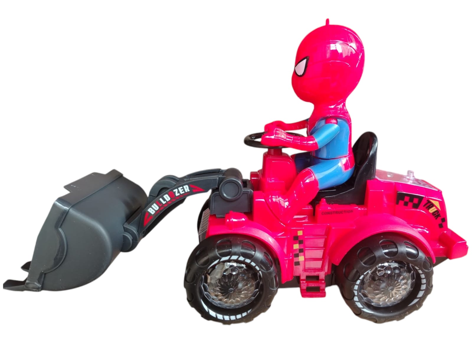 🚜 Excavadora Héroe Arácnido con Luces y Sonido 🕷️✨ – ¡Diversión Total! - Image 5