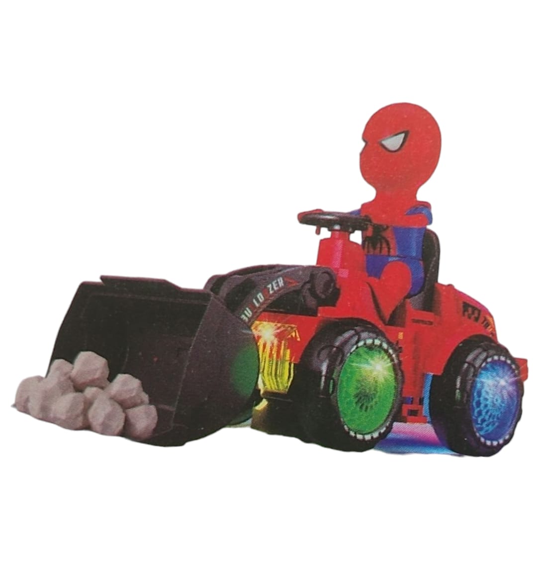 🚜 Excavadora Héroe Arácnido con Luces y Sonido 🕷️✨ – ¡Diversión Total! - Image 3