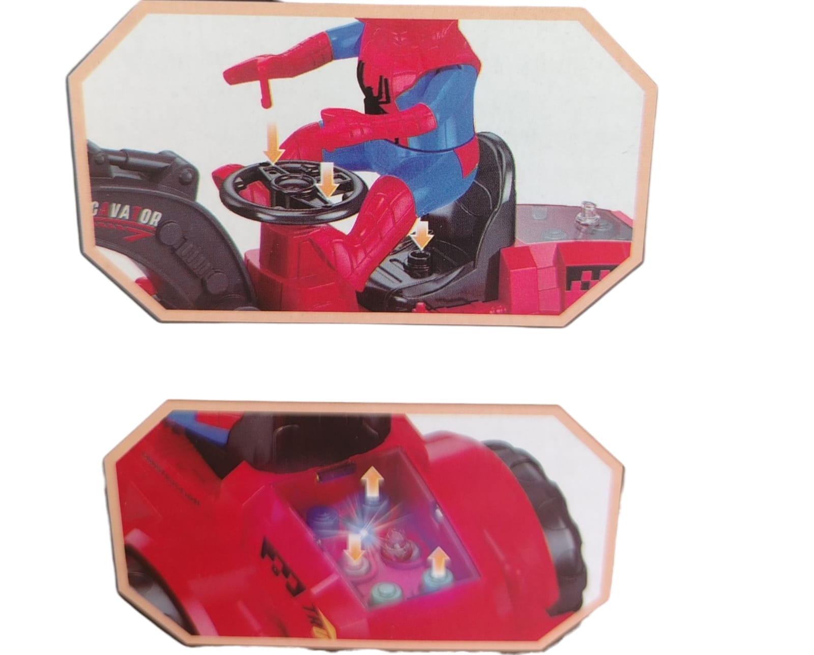 🚜 Excavadora Héroe Arácnido con Luces y Sonido 🕷️✨ – ¡Diversión Total! - Image 6