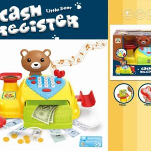 🐻💳 ¡Súper Caja Registradora Interactiva con Sonidos y Accesorios! 🍓🎶