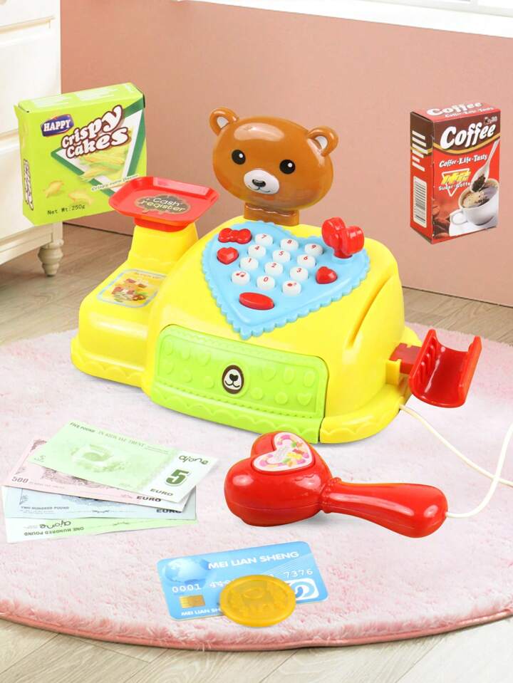 🐻💳 ¡Súper Caja Registradora Interactiva con Sonidos y Accesorios! 🍓🎶 - Image 3