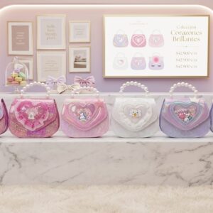 👜💖 Bolso Infantil con Agarradera de Perlas y Correa para Colgar 💖👜