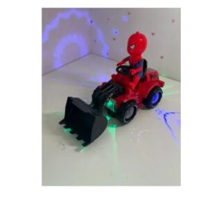 🚜 Excavadora Héroe Arácnido con Luces y Sonido 🕷️✨ – ¡Diversión Total!