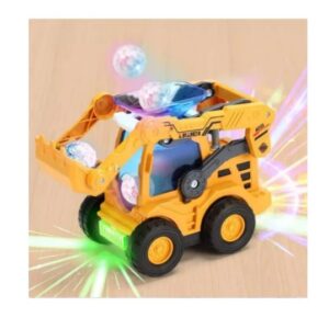🚧🦺 ¡Excavadora Interactiva con Luces, Sonido y Bolita Mágica! 🎶✨