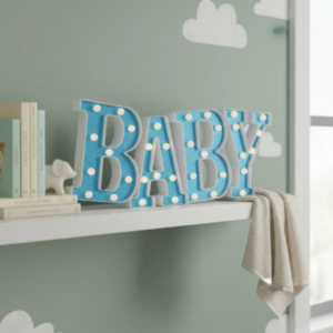 👶✨ Letrero Luminoso LED BABY Azul Decorativo Para Interiores 💡💙💖