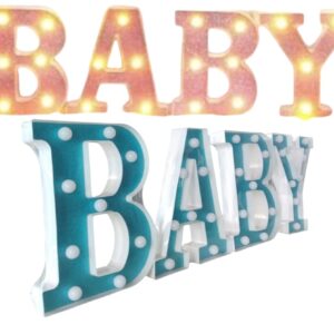 ✨ Letras LED BABY Escarchadas – ¡Brillan con Amor en Cada Celebración! 💖💡