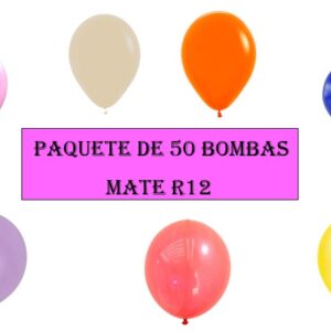 🎉🎈 Paquete De Bombas R12 Mate X50unid Calidad Y Elegancia🎈🎉