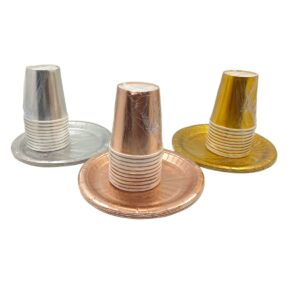🥂✨ Combo Brillante x10 Vasos + x10 Platos 🎉 Elegancia en Cada Detalle