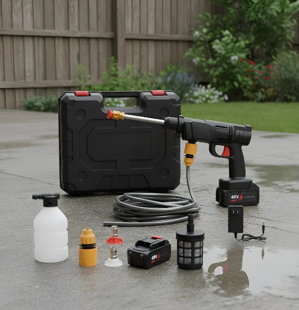 🔧💦 Hidrolavadora Portátil Recargable con Doble Batería 🔋✨ ¡Limpieza Potente Donde Quieras!