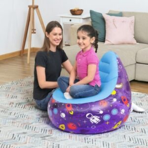 🌌🛋️ ¡Relájate con estilo! Sillón Inflable Astro LED 💡✨