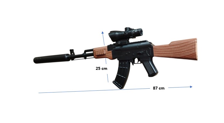 Rifle de Juguete 🔫 con Mira Realista 🔍 y Bolitas Hidrogel M18-1 💦 - Image 6