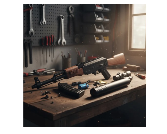 Rifle de Juguete 🔫 con Mira Realista 🔍 y Bolitas Hidrogel M18-1 💦