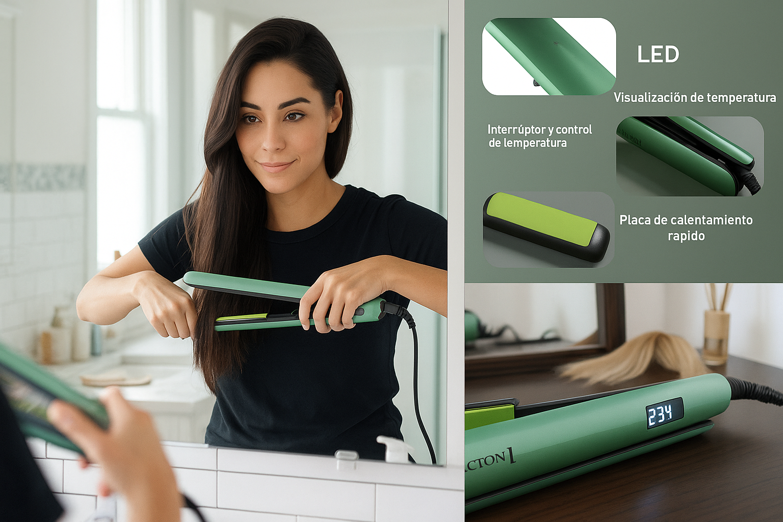Plancha Alisadora Digital 🥑✨ Aguacate & Macadamia 🌰💆♀️