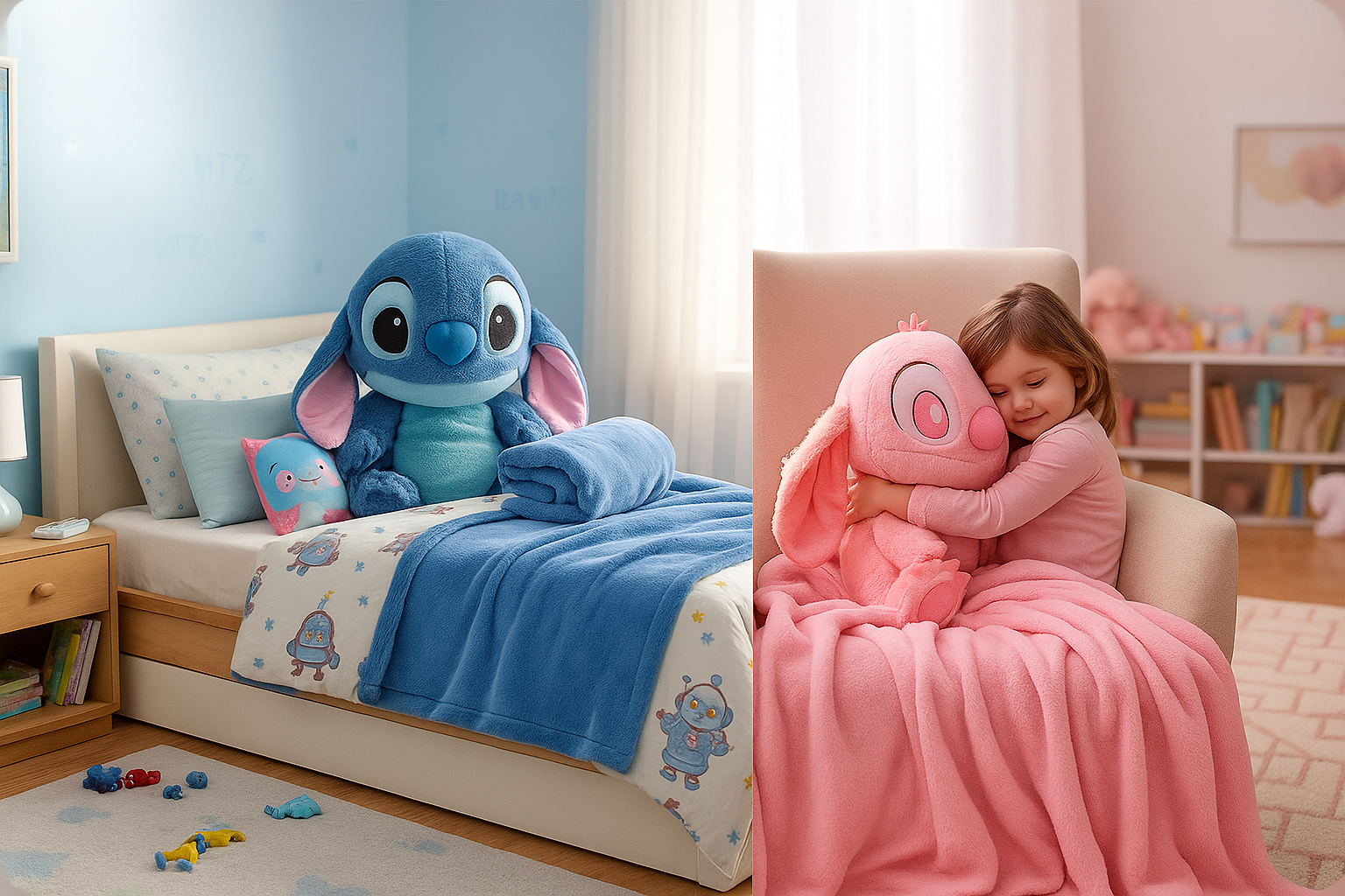 ✨🧸 Peluche Con Cobija 42 Cm Cajuromix 💙💕