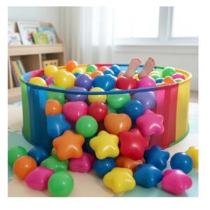 🌈✨ Pelotas Mágicas para Piscina en Forma de Corazón, Estrella y pelota💖⭐🔵