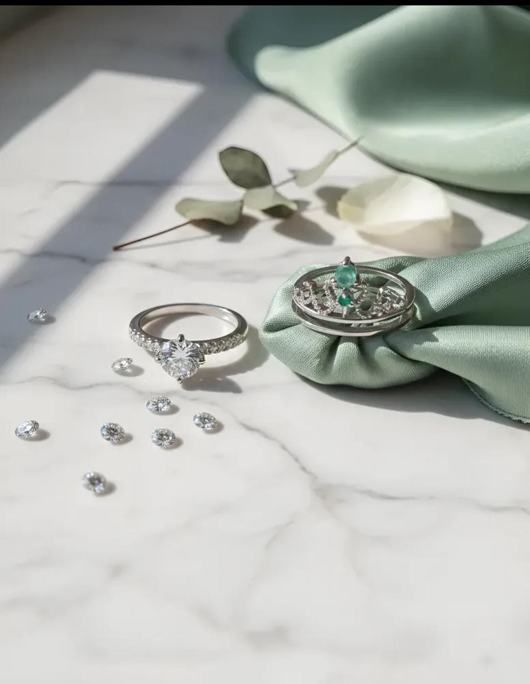💍✨ Anillo Brillante Cajuluxe Plata 925 con Piedra Esmeralda Promesa Verde💚💎 - Image 3