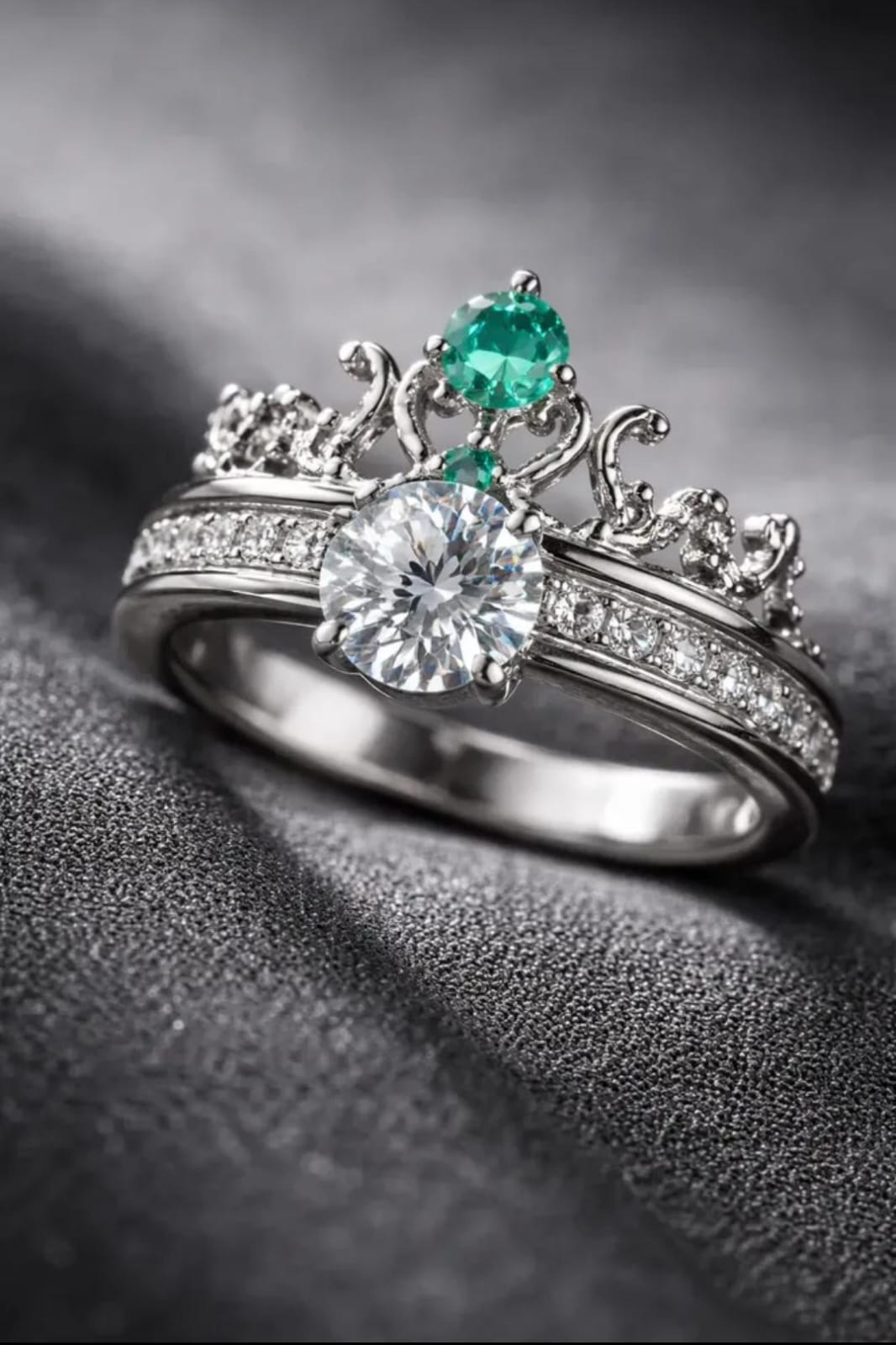 💍✨ Anillo Brillante Cajuluxe Plata 925 con Piedra Esmeralda Promesa Verde💚💎