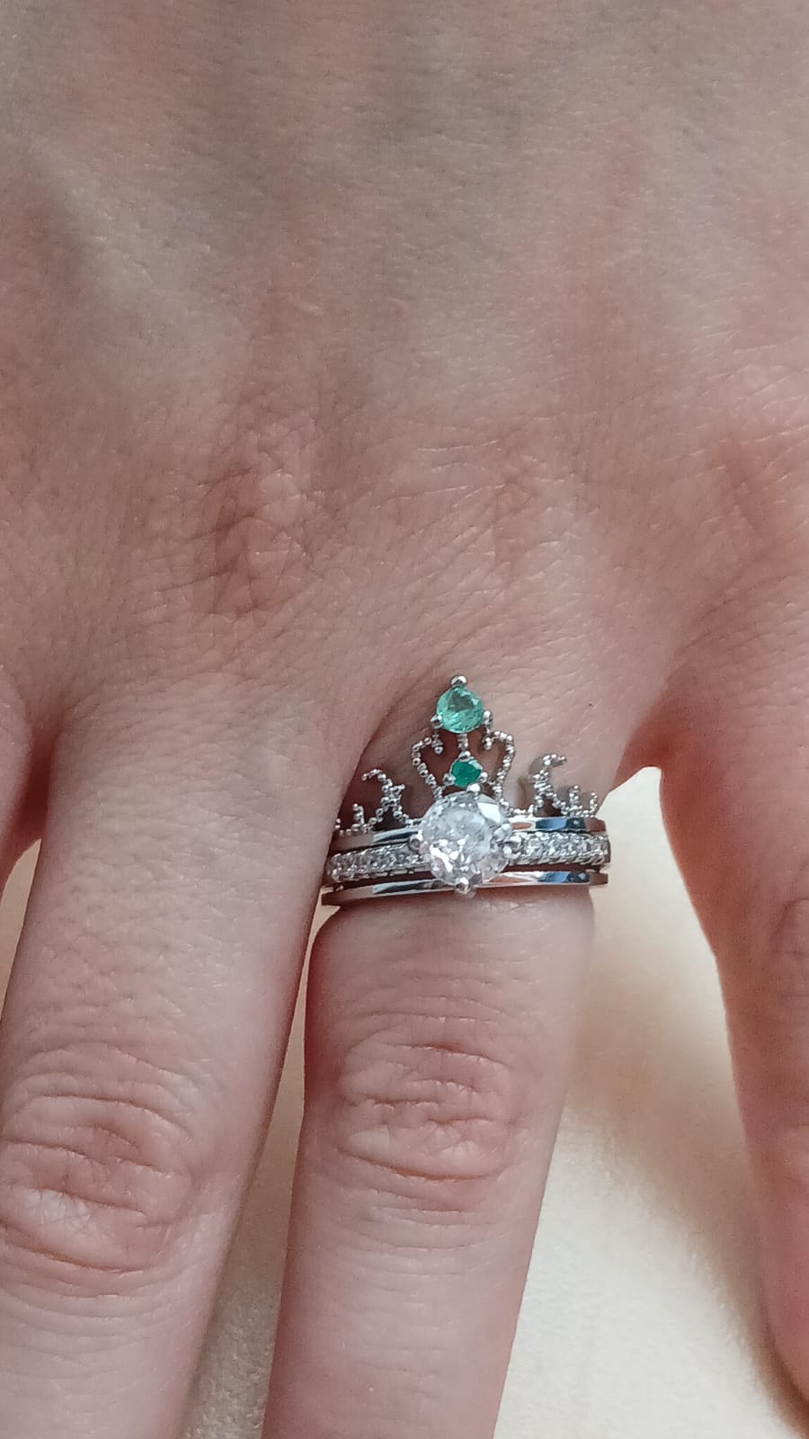 💍✨ Anillo Brillante Cajuluxe Plata 925 con Piedra Esmeralda Promesa Verde💚💎 - Image 5