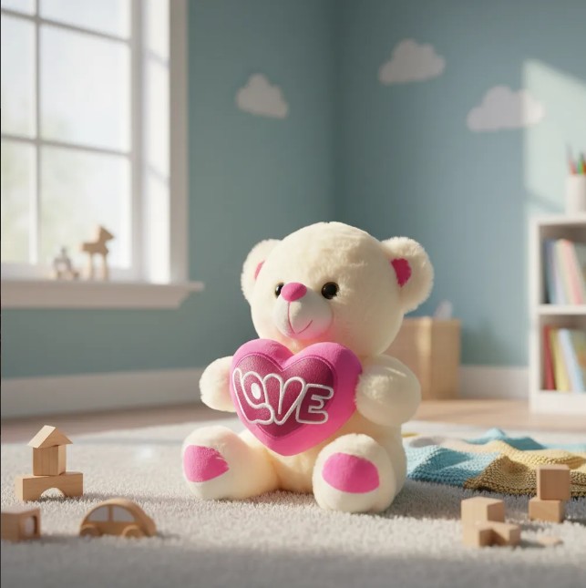 Peluche Oso Suave Y Tierno Con Corazón - Image 7