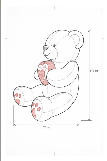 Oso De Peluche Gigante Con Corazón - Image 16