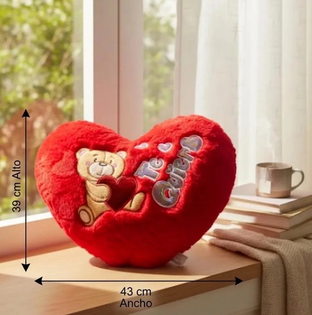 Cojín Corazón Peluche Te Quiero Decorativo - Image 5
