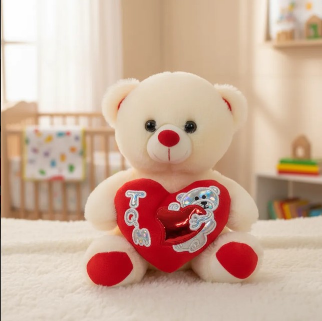 Peluche Oso Suave Y Tierno Con Corazón - Image 6
