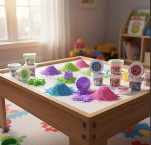 🔥🏖️ Arena Mágica Moldeable en Tarro – Juego Didáctico Sensorial Infantil ✨👶 - Image 9