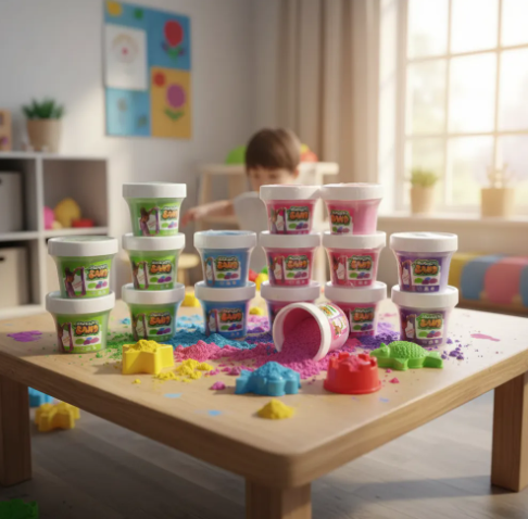 🔥🏖️ Arena Mágica Moldeable en Tarro – Juego Didáctico Sensorial Infantil ✨👶 - Image 4