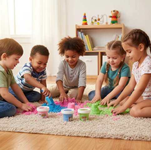 🔥🏖️ Arena Mágica Moldeable en Tarro – Juego Didáctico Sensorial Infantil ✨👶 - Image 3