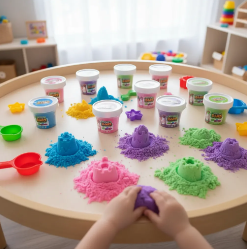 🔥🏖️ Arena Mágica Moldeable en Tarro – Juego Didáctico Sensorial Infantil ✨👶 - Image 2