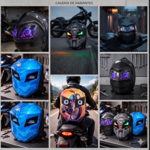 🔥🏍️ Maleta Motera con Ojos LED Recargable + Power Bank Obsequio 😎⚡