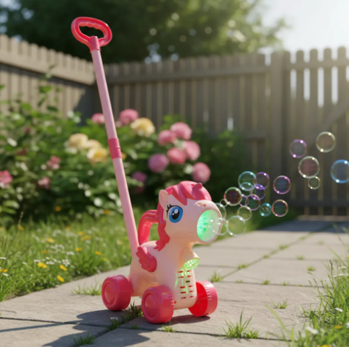 🔥🫧 Juguete Burbujero Infantil con Ruedas – Diseño Animalito 🐻✨ 🌈💙 - Image 5