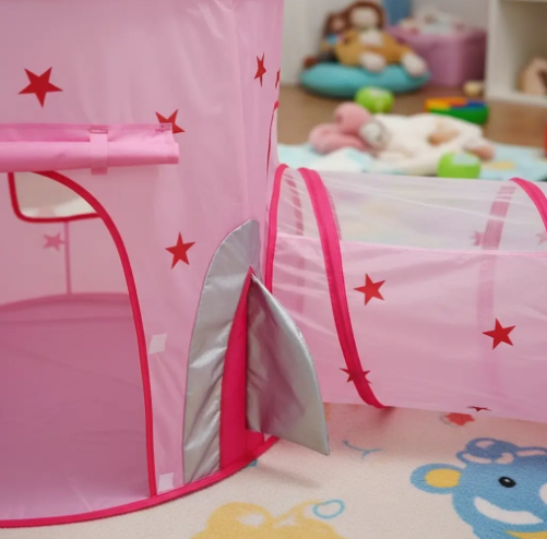 🚀🎪 Carpa Cohete 3 En 1 Infantil Rosada, Azul y Azul Espacial + 50 Pelotas 🎈✨ - Image 16