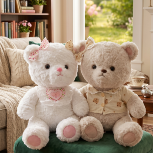 🧸💖 Oso de Peluche Tierno con Acabados Decorativos ✨🎀