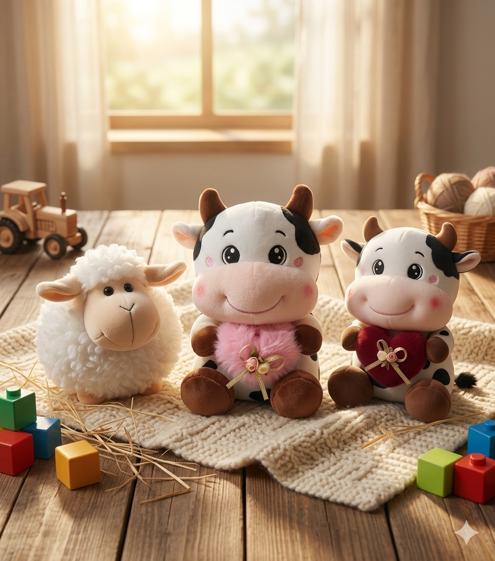 🐮🐑💖 Peluches Granja Encantadores – ¡Ideales Para Ti! 🌾✨ 😍💕