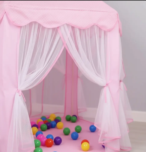 🏰 Carpa Infantil Castillo Velo Princesa Y Príncipe Con 50 Pelotas De Obsequio - Image 4