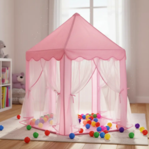 🏰 Carpa Infantil Castillo Velo Princesa Y Príncipe Con 50 Pelotas De Obsequio