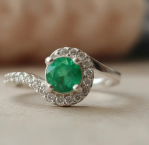 💍✨ Anillo Aurora Esmeralda Cajuluxe Plata 925 Con Esmeralda Natural Colombiana✨💚
