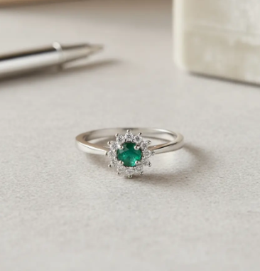 💍☀️ Anillo Sol de Esmeralda Cajuluxe Plata 925 Con Esmeralda✨💚 - Image 3