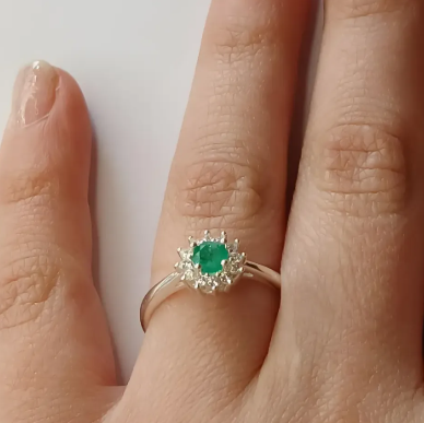 💍☀️ Anillo Sol de Esmeralda Cajuluxe Plata 925 Con Esmeralda✨💚 - Image 6