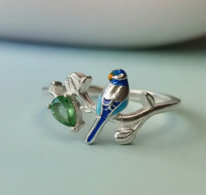 💍💚 Anillo Canto Esmeralda Cajuluxe Plata 925 Con Esmeralda✨