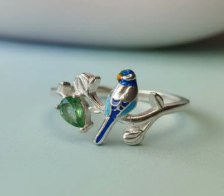 💍💚 Anillo Canto Esmeralda Cajuluxe Plata 925 Con Esmeralda✨