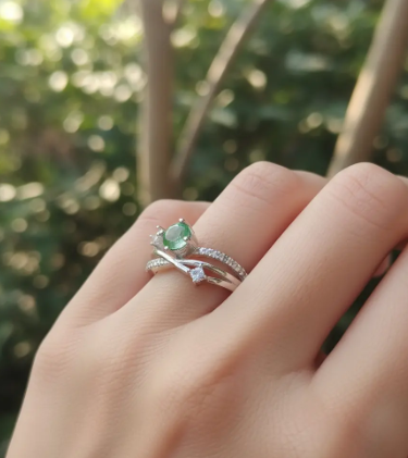 💍⭐ Anillo Estrella Verde Cajuluxe Plata 925 Con Esmeralda✨💚 - Image 9