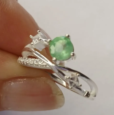 💍⭐ Anillo Estrella Verde Cajuluxe Plata 925 Con Esmeralda✨💚 - Image 5