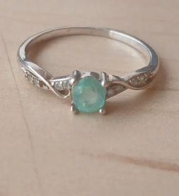 💍✨ Anillo Luz de Esmeralda Cajuluxe Plata 925 Con Esmeralda💚