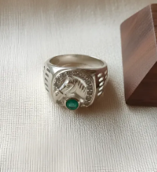 💍✨ Anillo Herradura Real En Plata 925 Y Esmeralda Natural Cajuluxe 💚