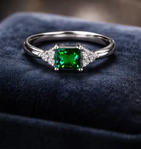 💍👑 Anillo Verde Majestad Cajuluxe Plata 925 Italiana💚✨