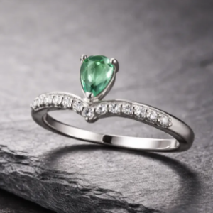 💍💚 Anillo Plata Con Esmeralda Natural Para Mujer Cajuluxe – Ala De Ángel✨