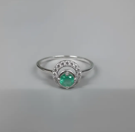 💍💚 Anillo Plata Con Esmeralda Natural Para Mujer Cajuluxe – Espiral Esmeralda ✨